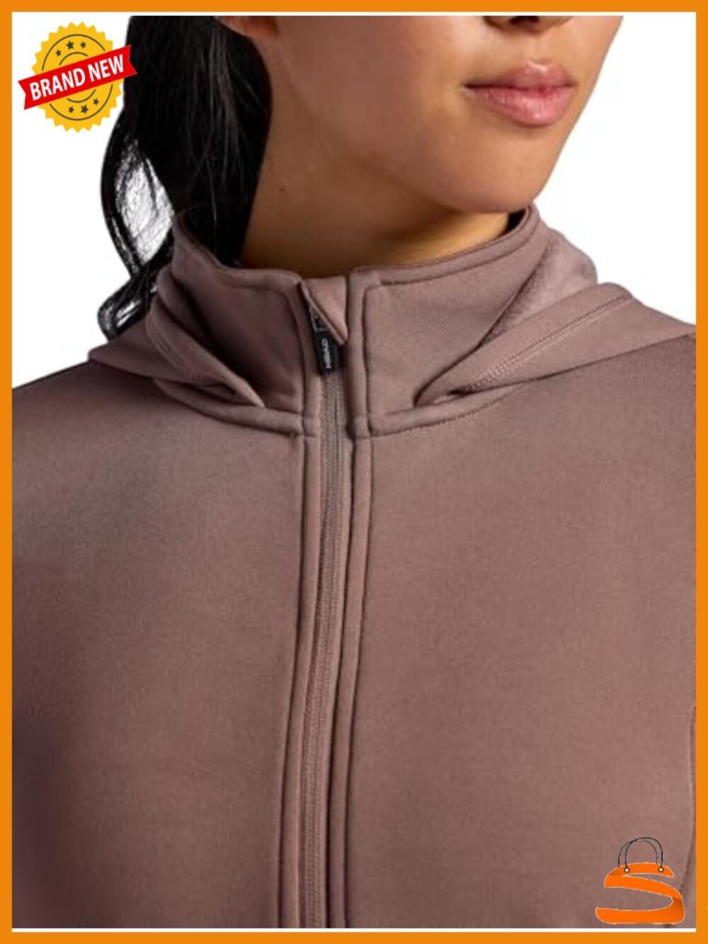 Rally Fleece Zip-up Slim Fit Heavyweight Faux Fleece Hooded Women's Jacket - Picture 5 of 5